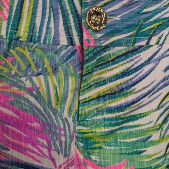 LILLY PULITZER MULTI SCARLET MACAW PRINT NICKI Cotton Flat Front Skort Size OO - Picture 3 of 15